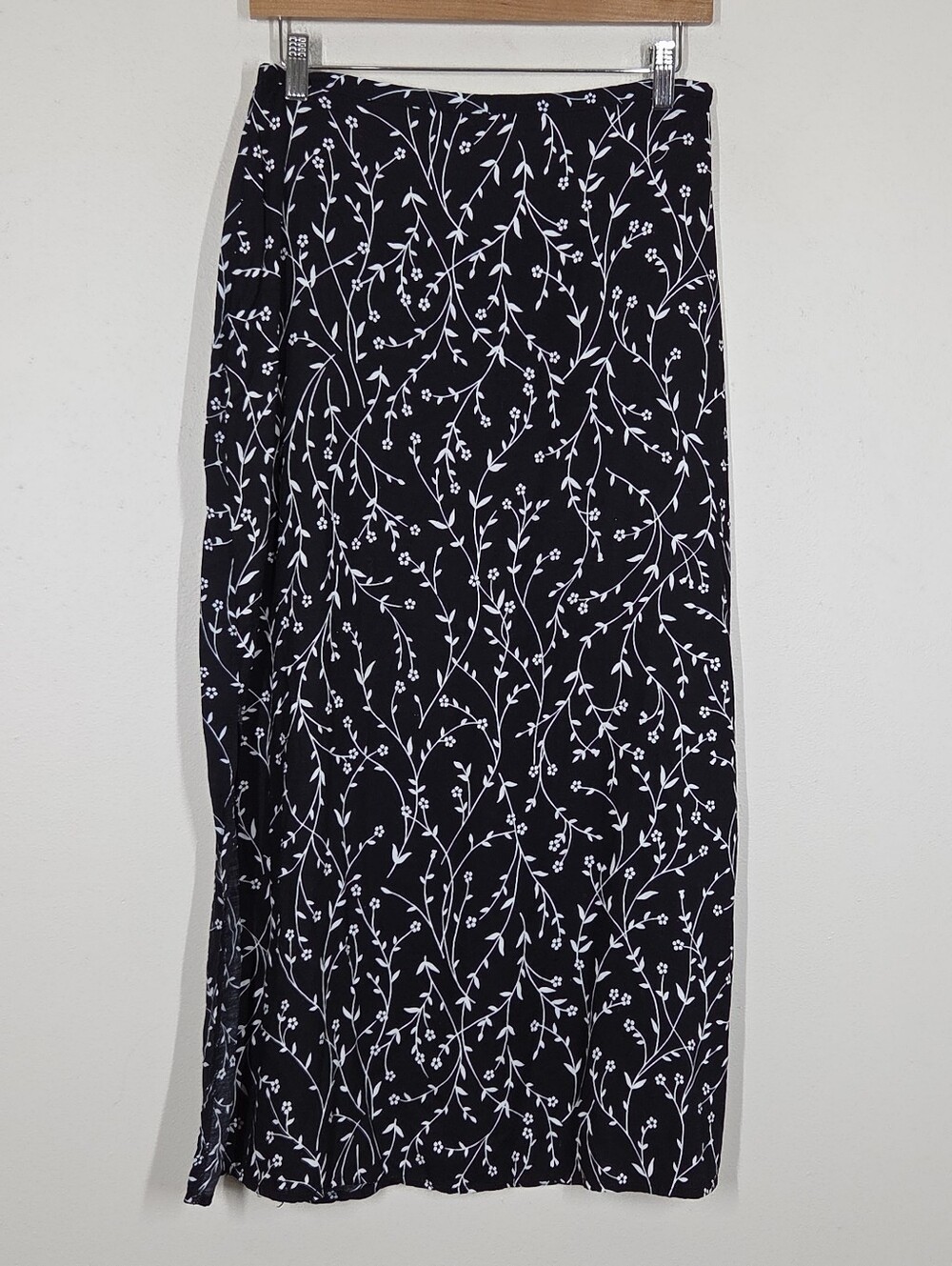 Vtg 90s Y2K Kathie Lee Ditsy Floral Midi Skirt 12 Fairy Grunge Whimsigoth Slits